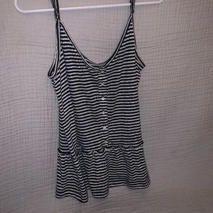 Black/white tank top